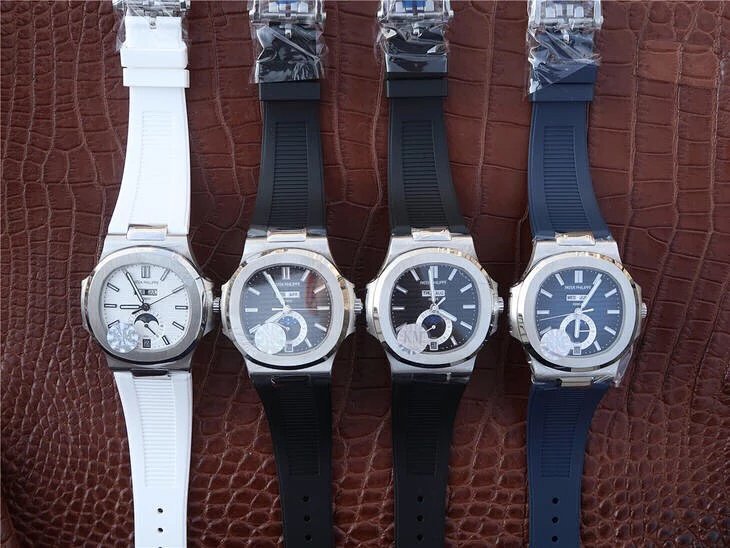 KM厂百达翡丽运动系列鹦鹉螺月相腕表LU 高仿百达翡丽鹦鹉螺手表￥2780.00 第18张