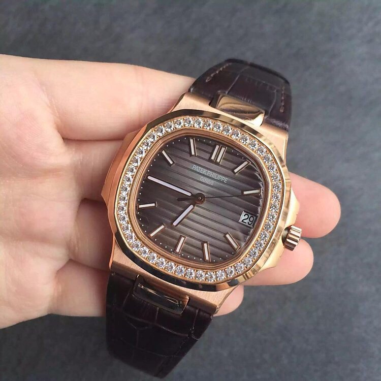 hbbv6百达翡丽鹦鹉螺钻圈尺寸40mmx9mm机芯海鸥316L精钢 PF厂百达翡丽鹦鹉螺高仿表￥3150.00 第2张