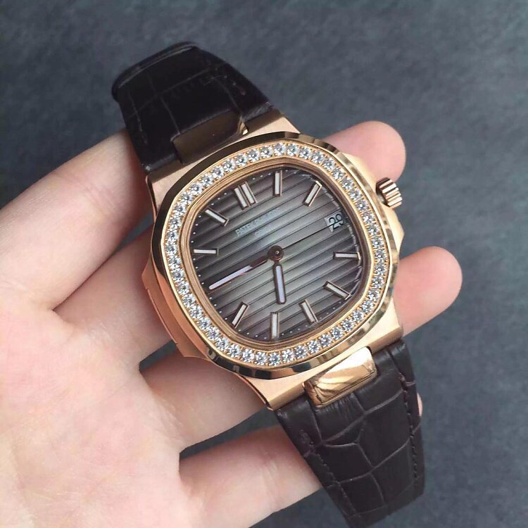 hbbv6百达翡丽鹦鹉螺钻圈尺寸40mmx9mm机芯海鸥316L精钢 PF厂百达翡丽鹦鹉螺高仿表￥3150.00 第3张