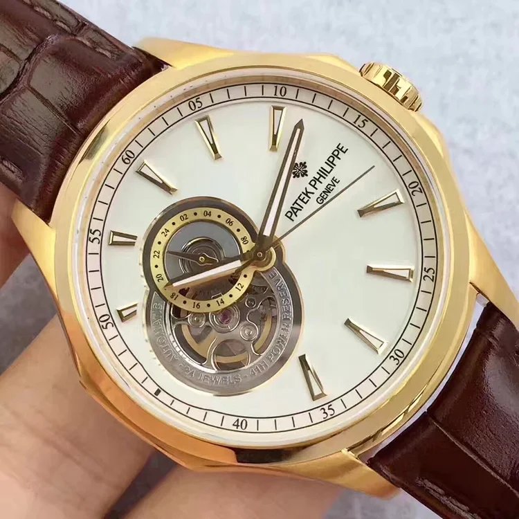 2017百达翡丽最新款经典永恒真24时指针精钢 一比一精仿百达翡丽手表价格图片男表￥3480.00 第4张