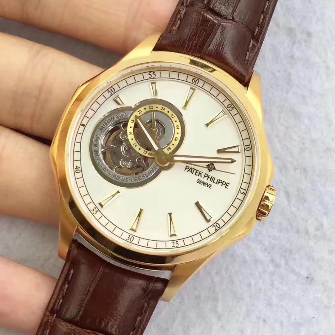2017百达翡丽最新款经典永恒真24时指针精钢 一比一精仿百达翡丽手表价格图片男表￥3480.00 第3张