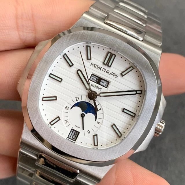 GR厂手表百达翡丽NAUTILUS鹦鹉螺系列57261A010万年 百达翡丽鹦鹉螺满钻高仿￥3280.00 第4张
