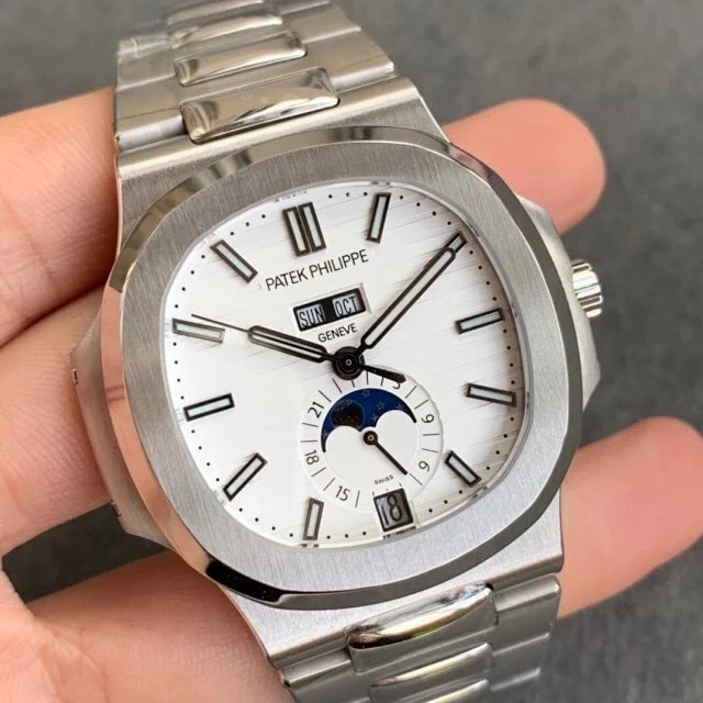 GR厂手表百达翡丽NAUTILUS鹦鹉螺系列57261A010万年 百达翡丽鹦鹉螺满钻高仿￥3280.00 第2张