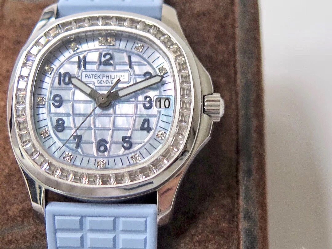 PPF百达PatekPhilippeAQUANAUT女装款橡胶带独家定制 百达翡丽精仿女钻表￥3480.00 第2张