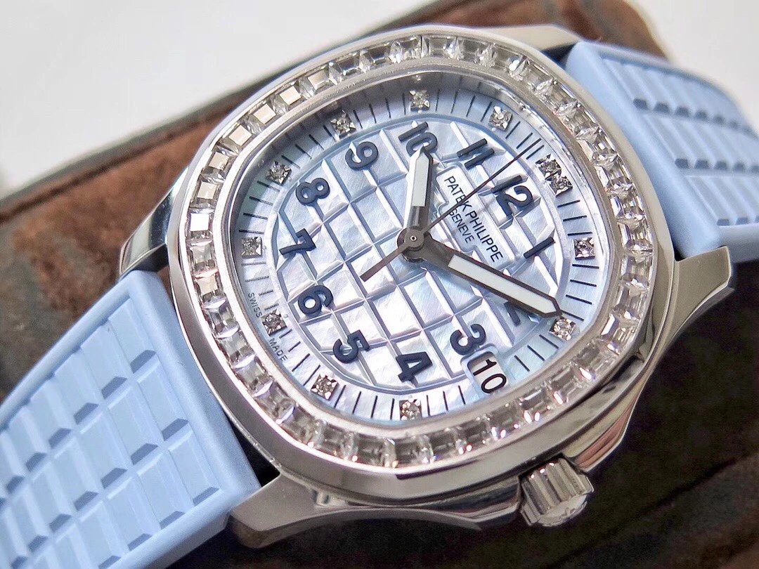 PPF百达PatekPhilippeAQUANAUT女装款橡胶带独家定制 百达翡丽精仿女钻表￥3480.00 第5张