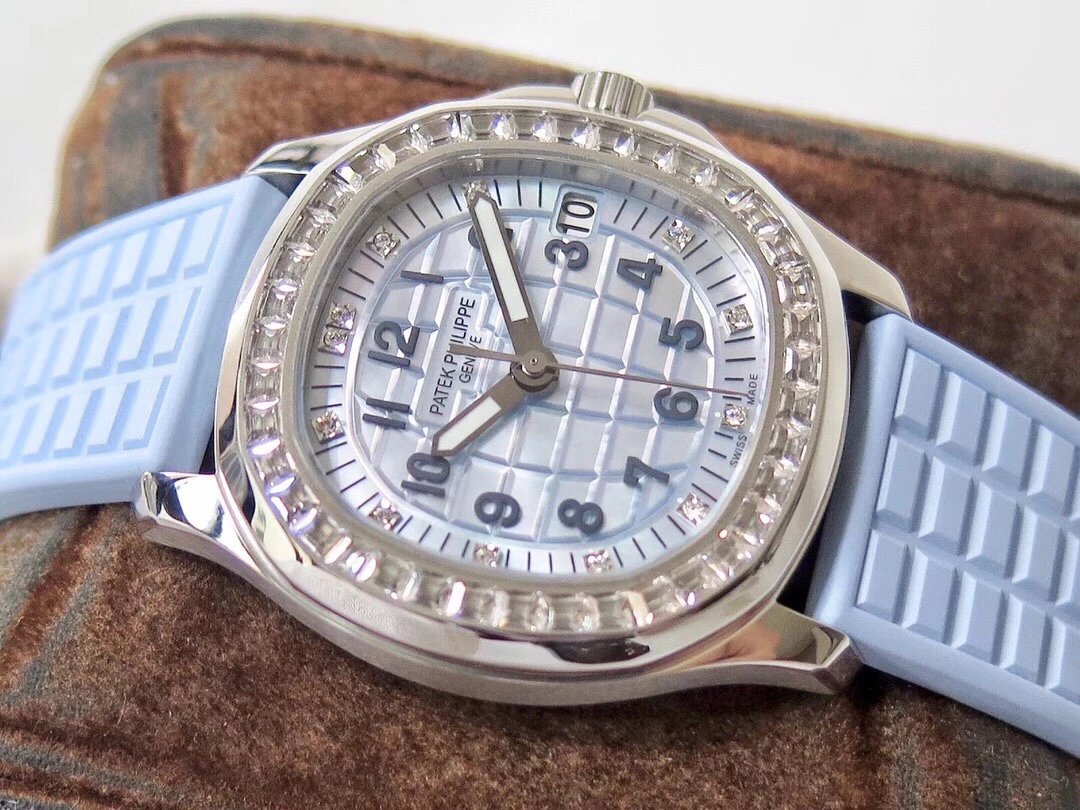 PPF百达PatekPhilippeAQUANAUT女装款橡胶带独家定制 百达翡丽精仿女钻表￥3480.00 第4张