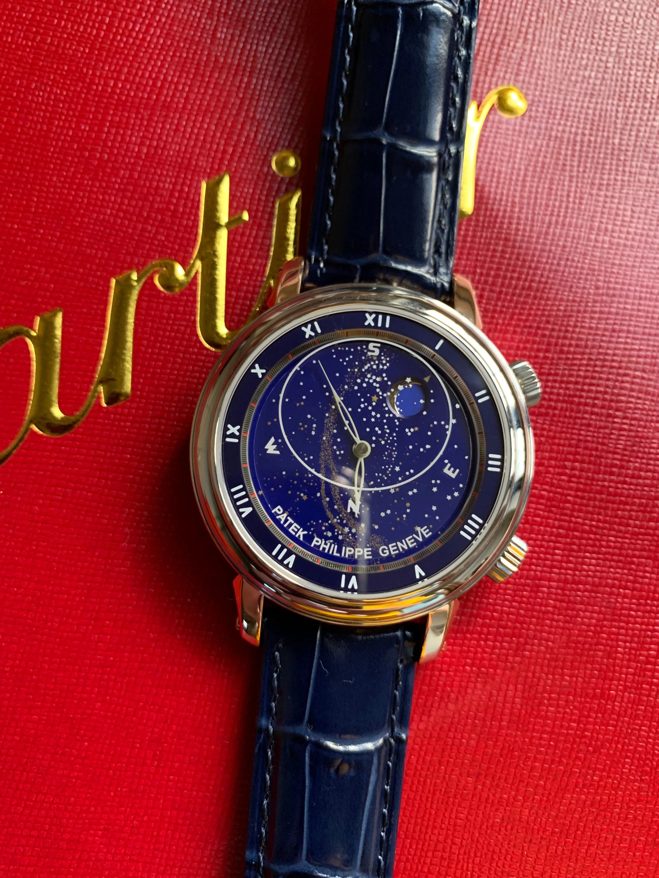 百达PatekPhilippe机械男表升级版星空5102天月款你 百达翡丽星空哪个厂复刻的好￥3180.00