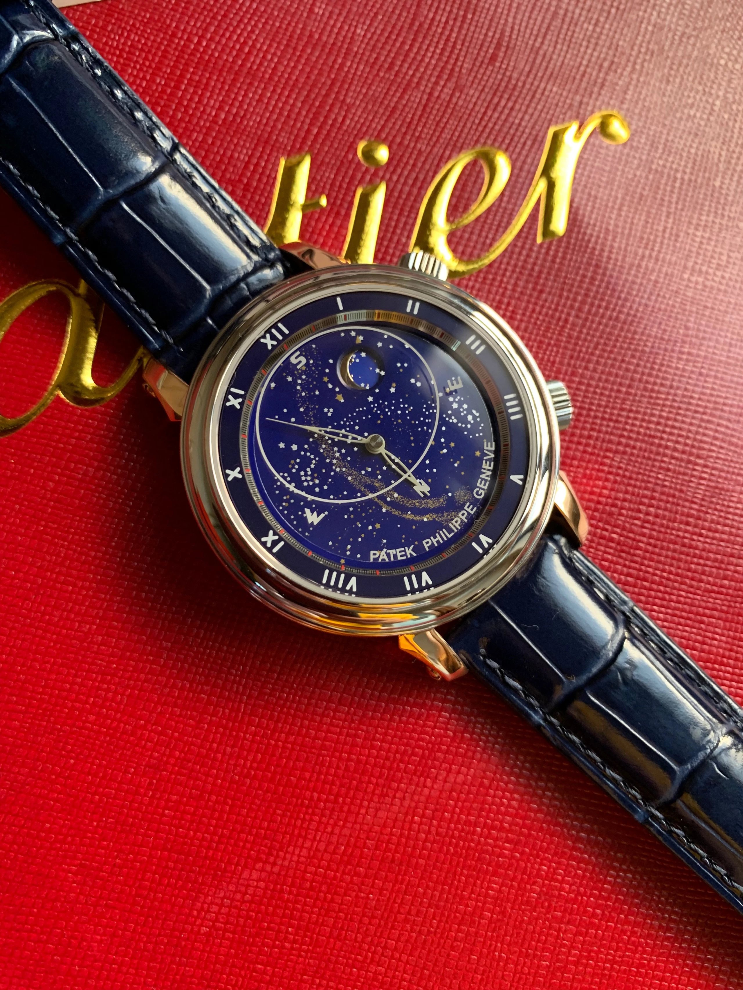 百达PatekPhilippe机械男表升级版星空5102天月款你 百达翡丽星空哪个厂复刻的好￥3180.00 第2张