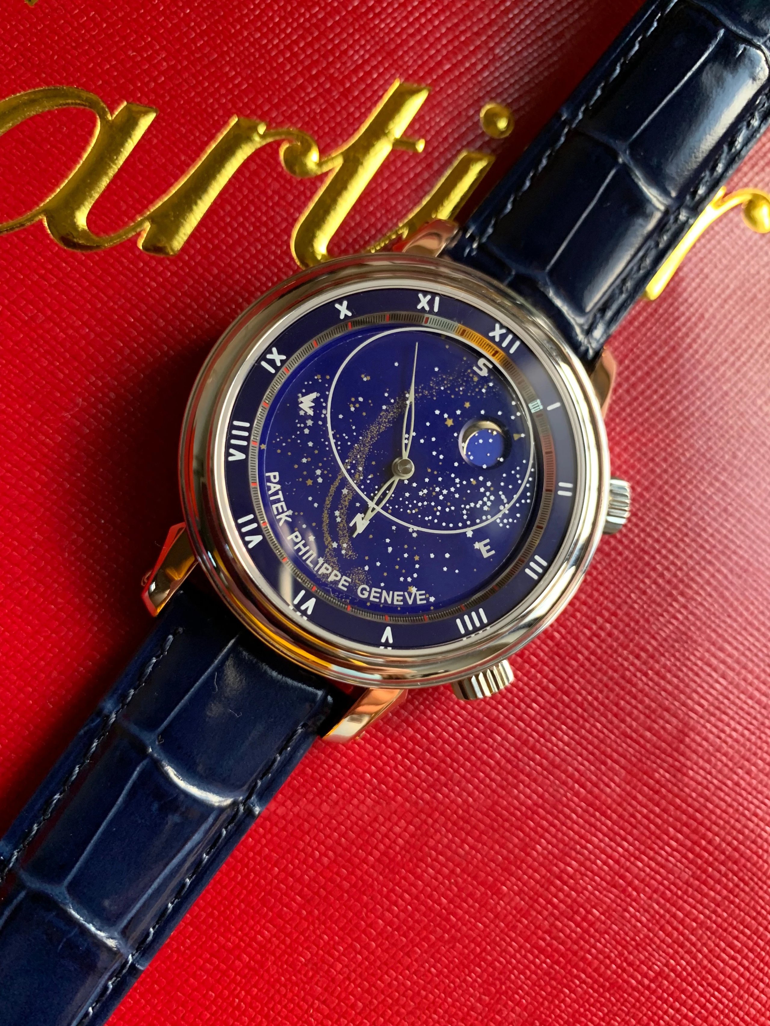 百达PatekPhilippe机械男表升级版星空5102天月款你 百达翡丽星空哪个厂复刻的好￥3180.00 第6张