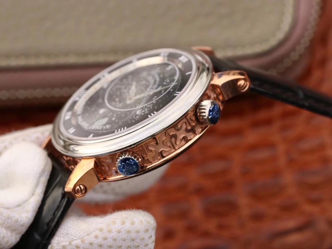 百达PatekPhilippe机械男表升级版星空5102天月款系列 高仿百达翡丽星空手表多少钱￥3180.00 第4张