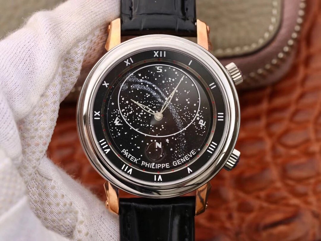 百达PatekPhilippe机械男表升级版星空5102天月款系列 高仿百达翡丽星空手表多少钱￥3180.00 第2张