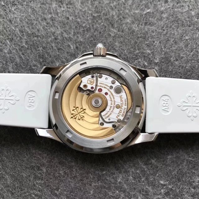 PPF厂手表百达翡丽AQUANAUT系列5068R001手雷18k金镶钻自动机械女表橡胶 百达翡丽750高仿女表￥3480.00 第8张