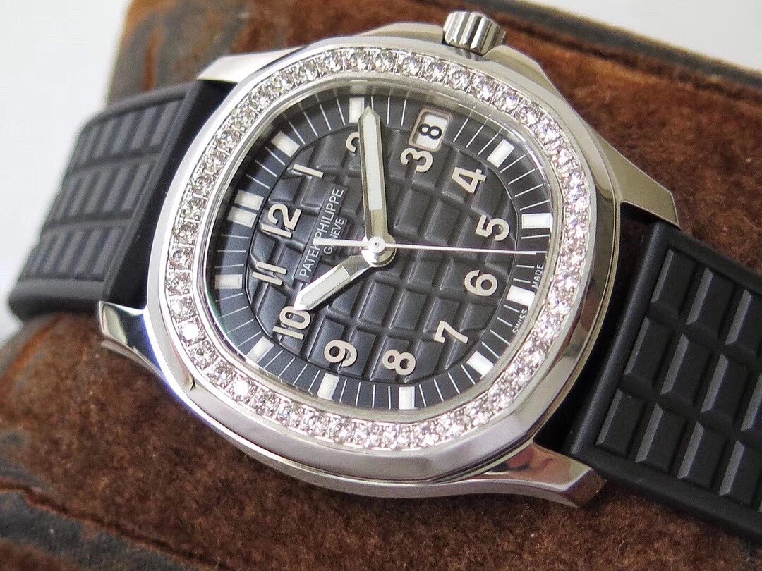 PPF百达PatekPhilippeAQUANAUT女装款橡胶带独家CAL.324 百达翡丽精仿女钻表￥3180.00 第4张