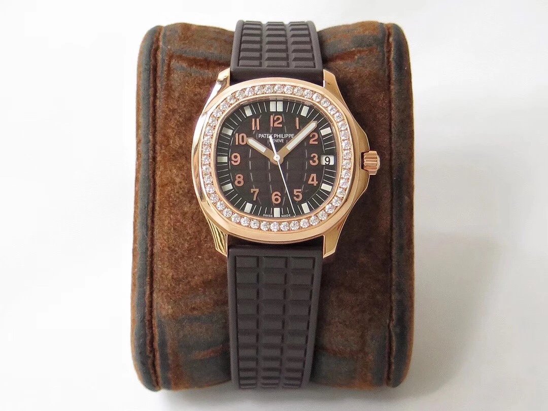 PPF百达PatekPhilippeAQUANAUT女装款橡胶带独家定制 精仿百达翡丽机械女表多少钱￥3180.00