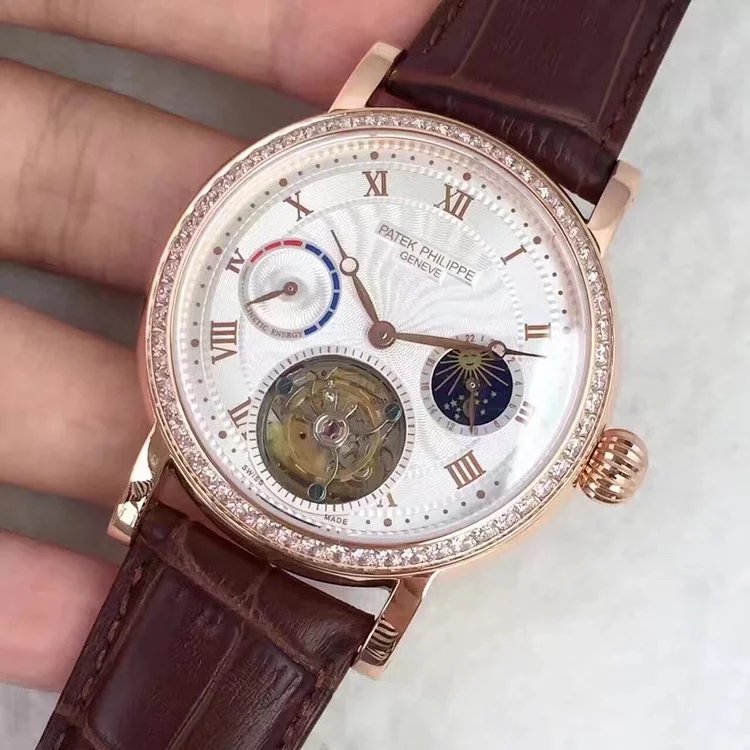 PP百达翡丽真陀飞轮材料316钢直径直径42m 百达翡丽仿陀飞轮手表价格￥4980.00