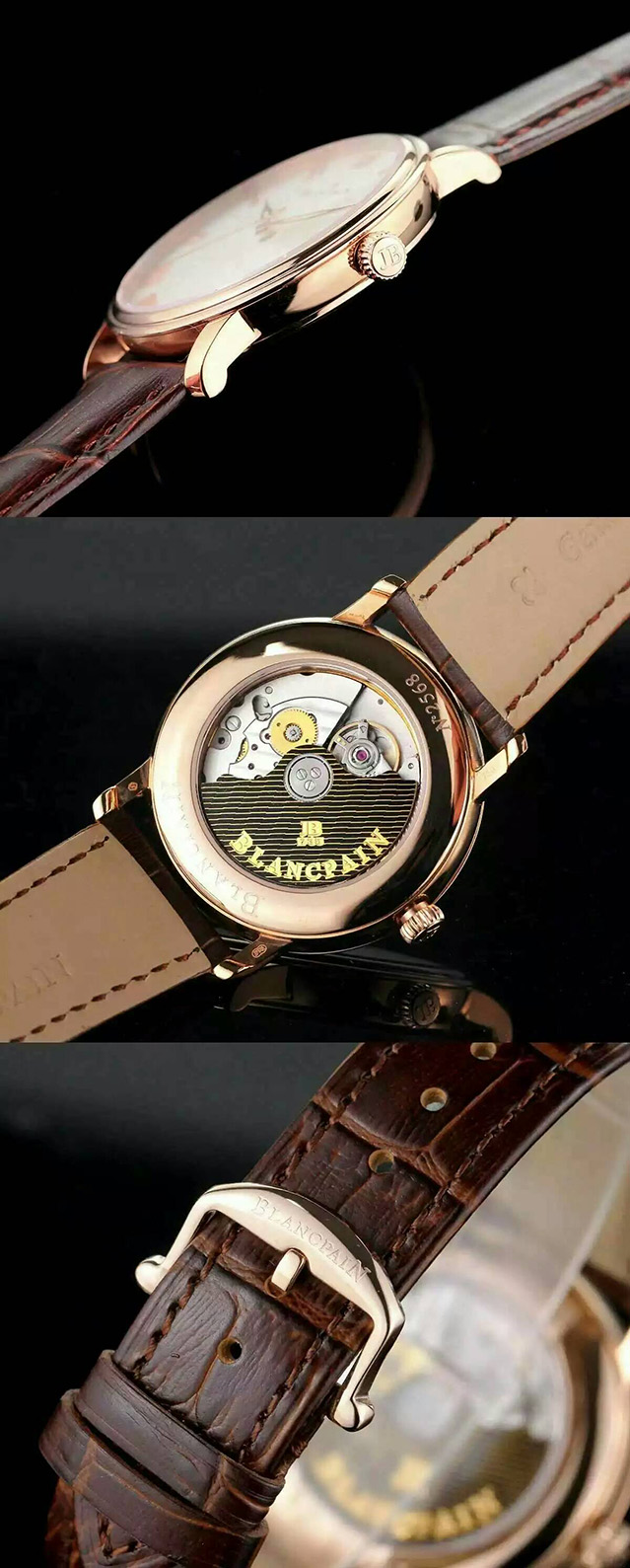 【商务】宝珀Blancpain 经典系列 6651-3642 18K玫瑰金 男士自动机械表 商务腕表￥2980 第2张