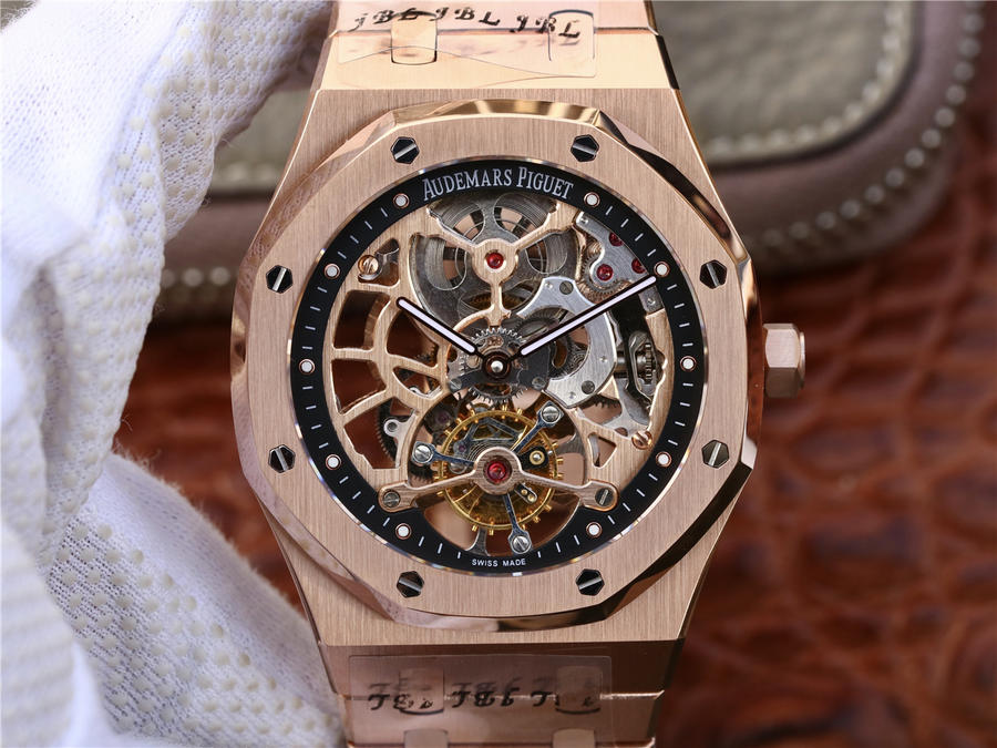 愛彼鏤空陀飛輪高仿錶 愛彼皇家橡樹26518OR.OO.1220OR.01￥7880