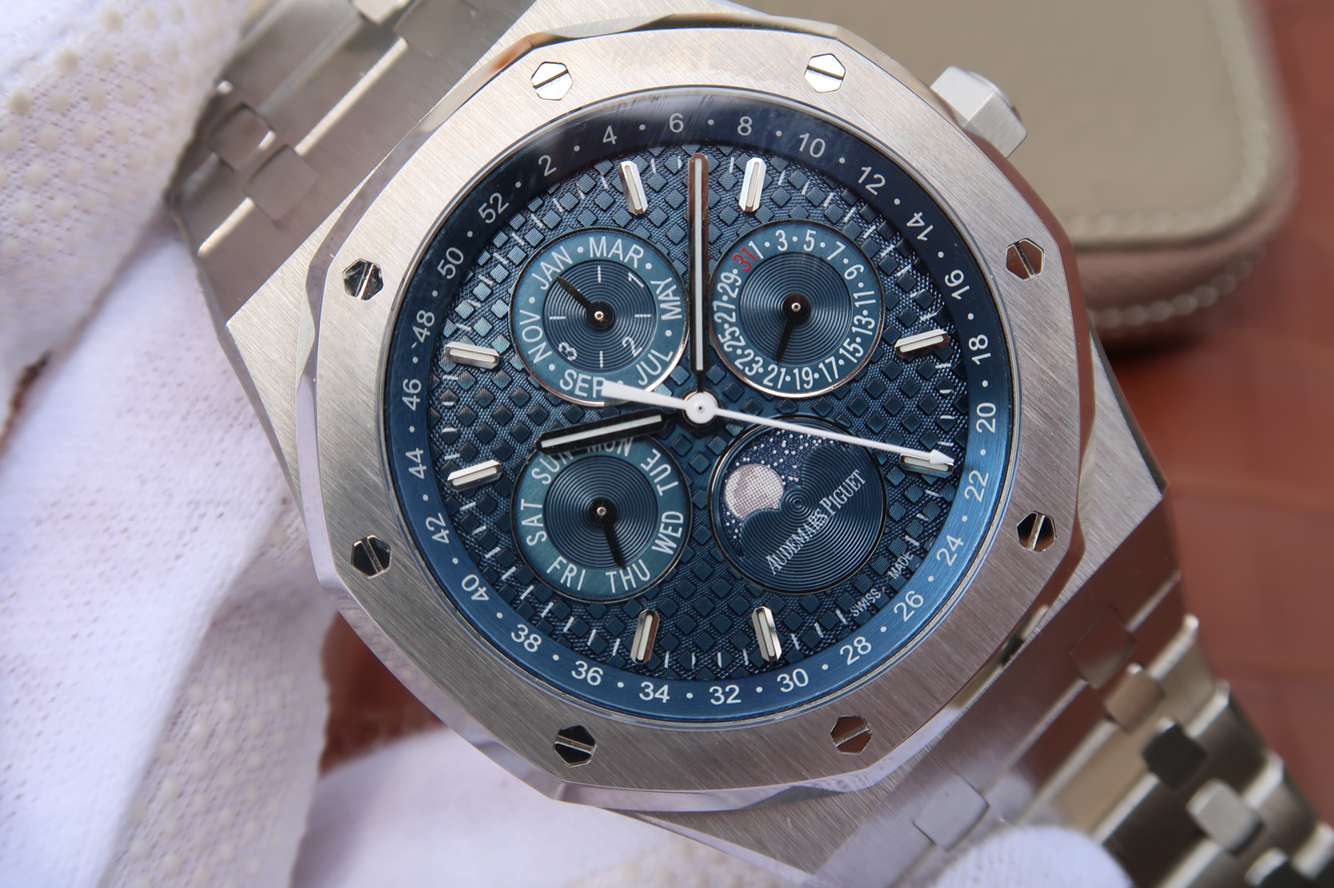 爱彼26574高仿 JF厂爱彼皇家橡树系列26574ST.OO.1220ST.02 蓝面￥3680 第6张